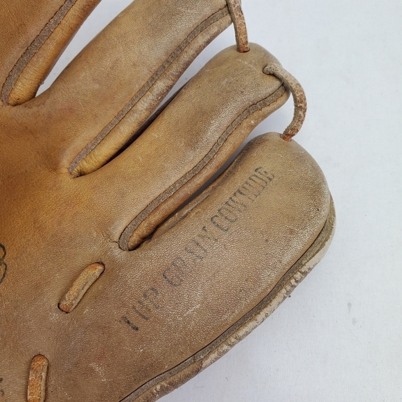 AHI Baseball Glove 9” M200 Mitt RHT Top-Grain Cowhide Leather Japanese Vintage - Picture 8 of 15
